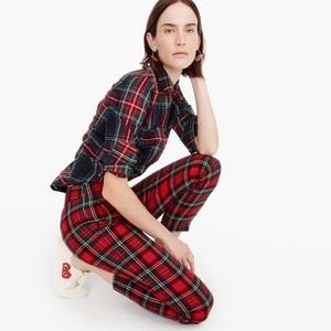 J.Crew Cameron Red Plaid Pants 8P